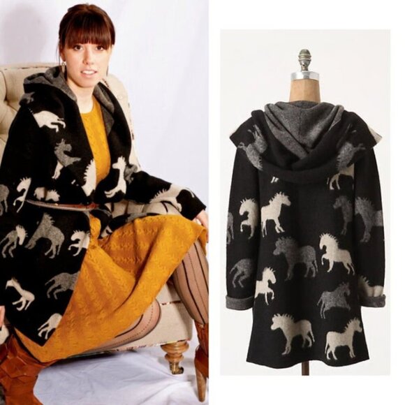 Anthropologie Field of Flowers Dressage Sweater Coat, S, EUC - Picture 1 of 7